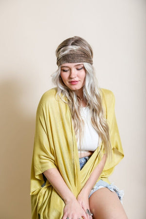 Wide Tie-Dye Headband Hats & Hair Leto Collection Khaki 