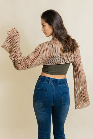 Loom Knitted Cropped Sweater