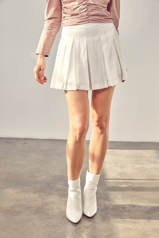 Driss One Shoulder Tank - Lilac  White tennis skirt, Pleated skirt short,  Pleated mini skirt
