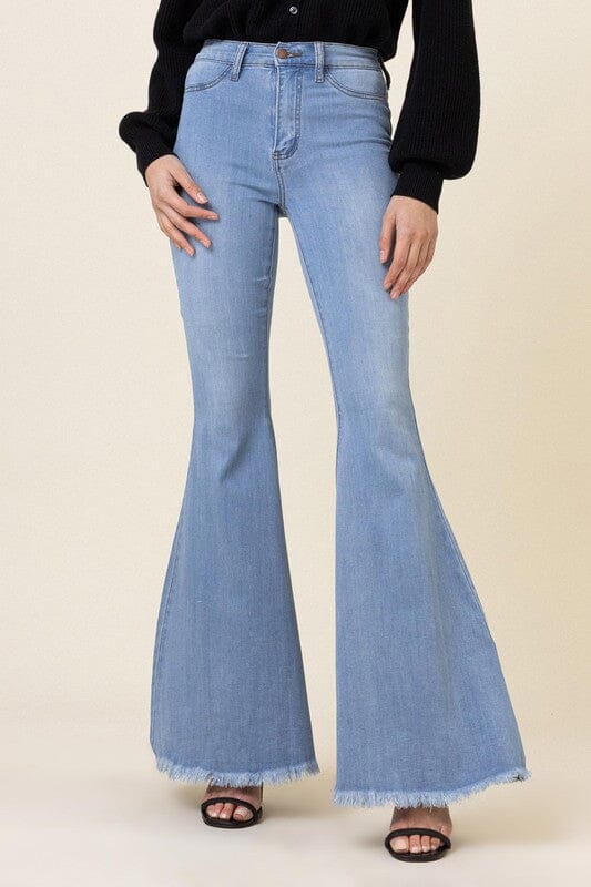 Product Name: Free People Women's Dark Wash High Rise Just Float On Flare  Jeans